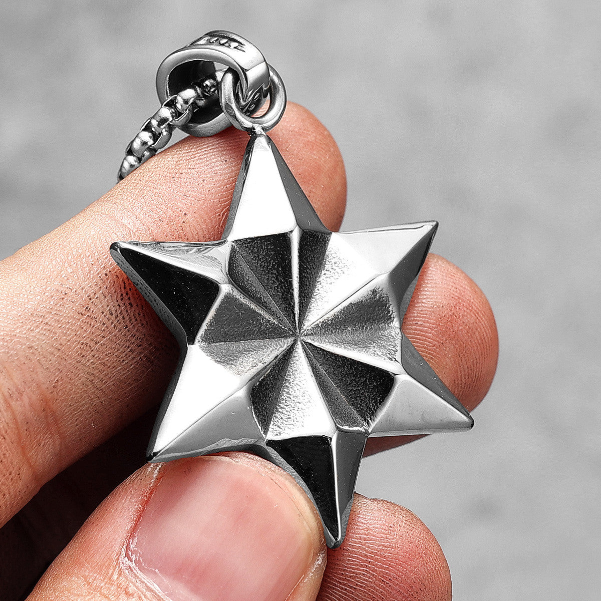 Judaism Six-pointed Star No Fade Stainless Steel Hexagram Spiritual Peace Pendant