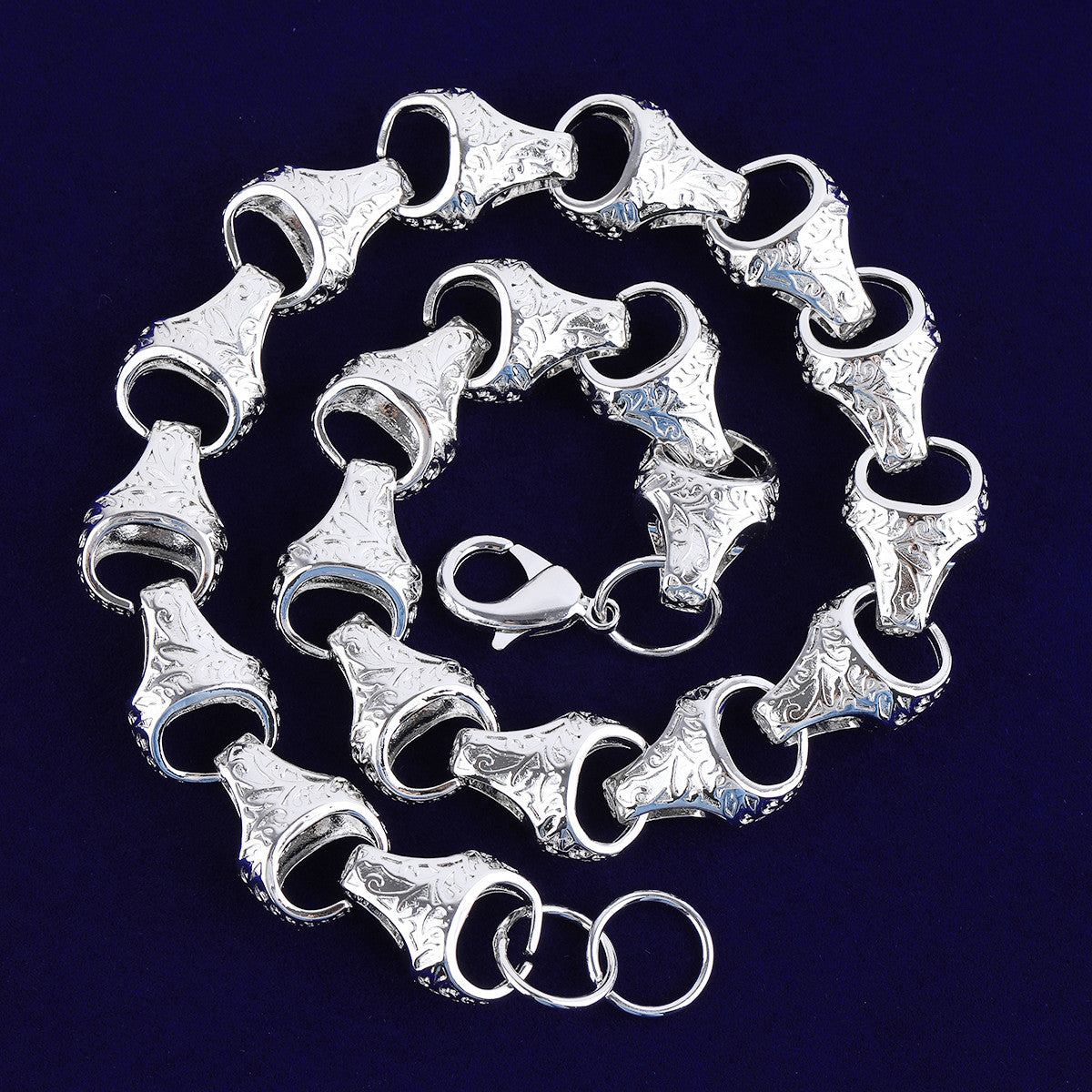 Be Large | Designer Acorn Link 24k 925 Silver Rose Gold Hip Hop Chain Necklace