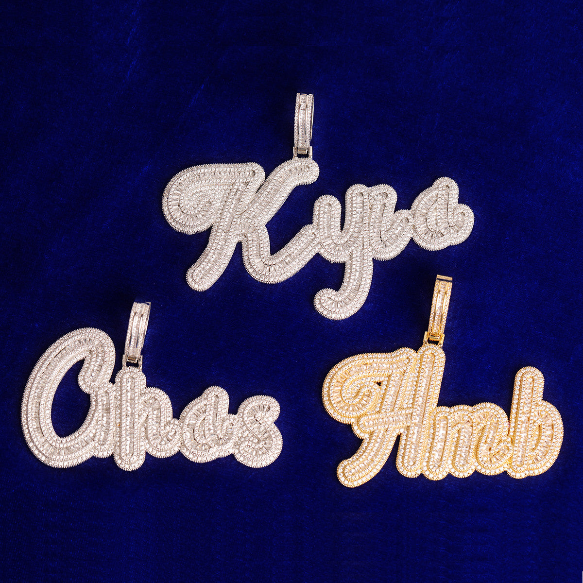 All Baguette | VVS Diamond CZ Iced Blinged Out Nameplate Personalize Hip Hop Chain