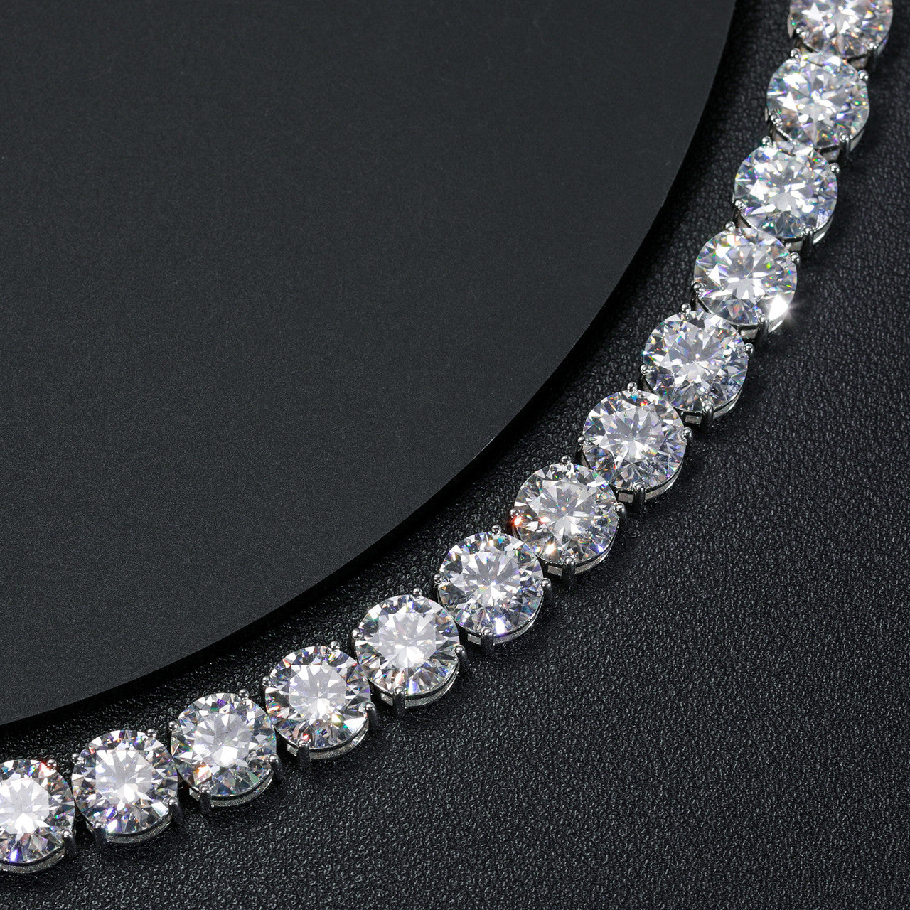 Moon Rocks | 10mm Moissanite Diamond Iced Blinged Out Tennis Link Chain Bracelets