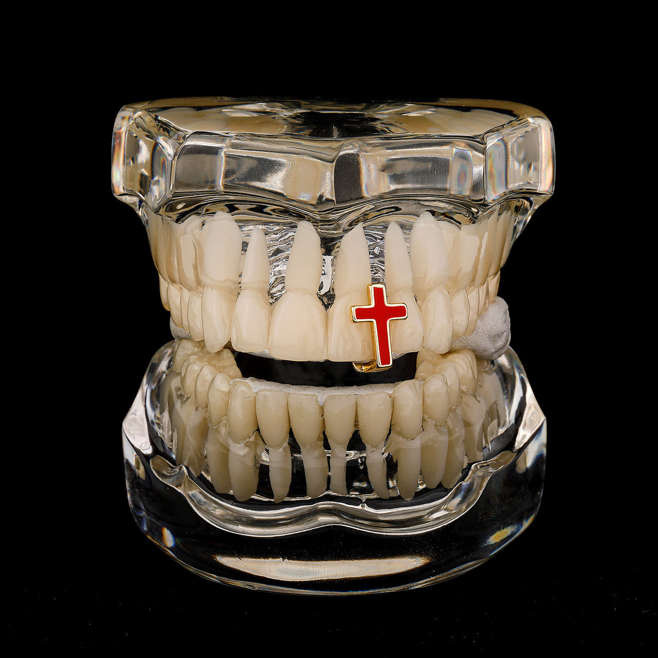 Thou Art Worthy | Hip Hop Enameled Cross Mouth Tooth Teeth Grillz