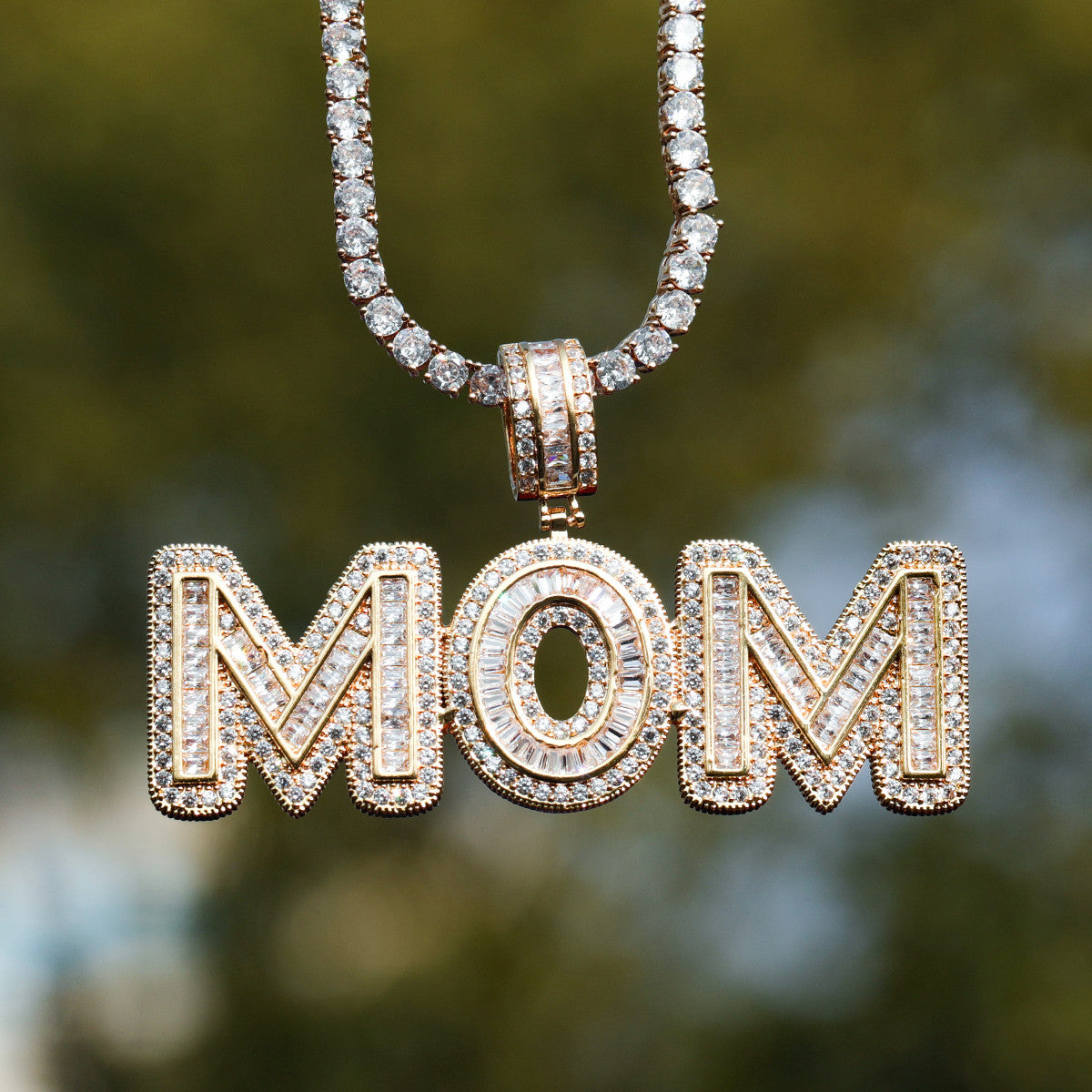 IceCoated | VVS Diamond CZ Baguette Custom Made Iced Blinged Out Pendants