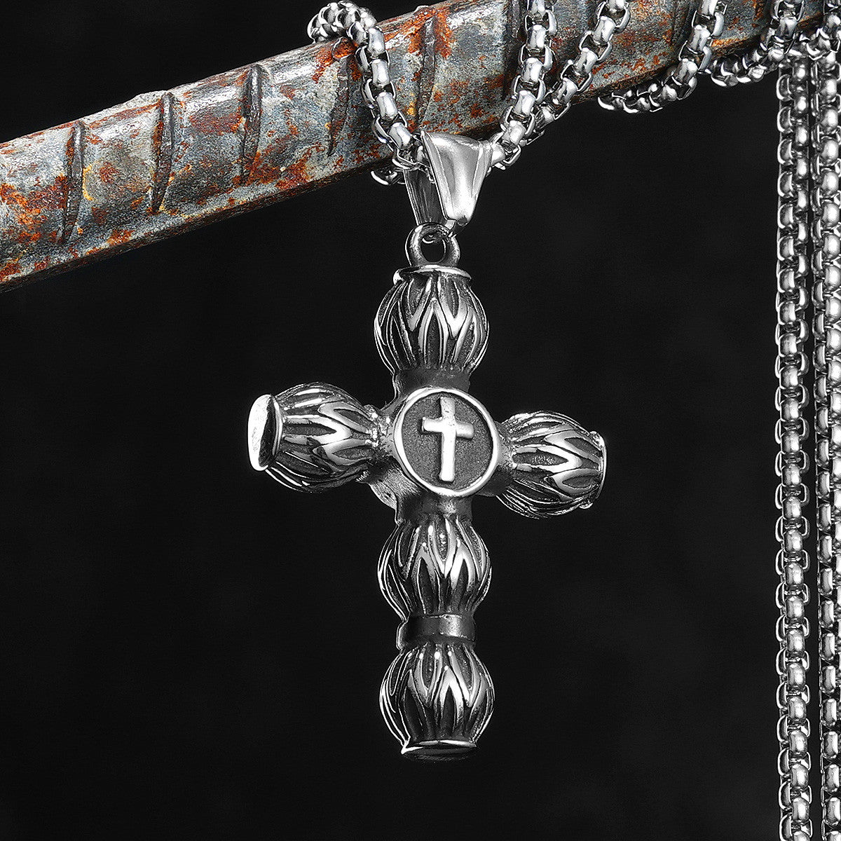 Circular Cross | 316L Solid Stainless Steel Designer Hip Hop Spiritual Cross Pendant