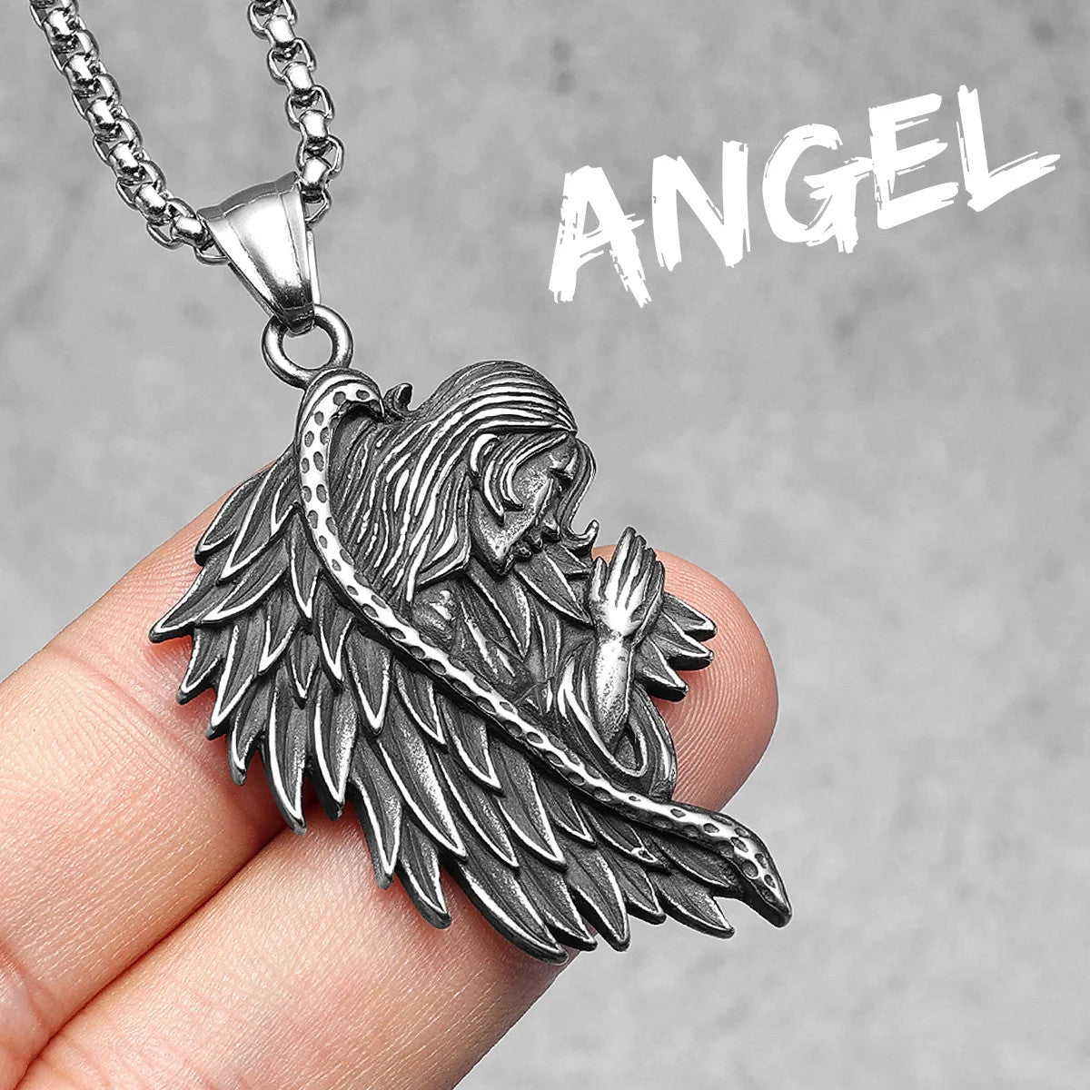 Jesus Collection ll | 14k Gold Over Solid Stainless Steel Angel Jesus Cross Pendants