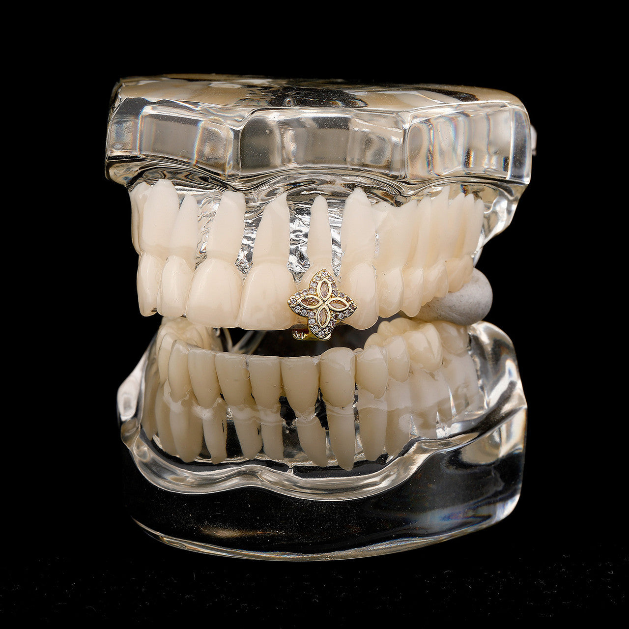 The Lotus | VVS Diamond CZ Flower Child Iced Blinged Out Mouth Tooth Hip Hop Grillz