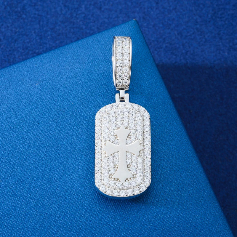 Self Certified | Moissanite Diamond Iced Bling 925 Silver Cross Pendant Necklace