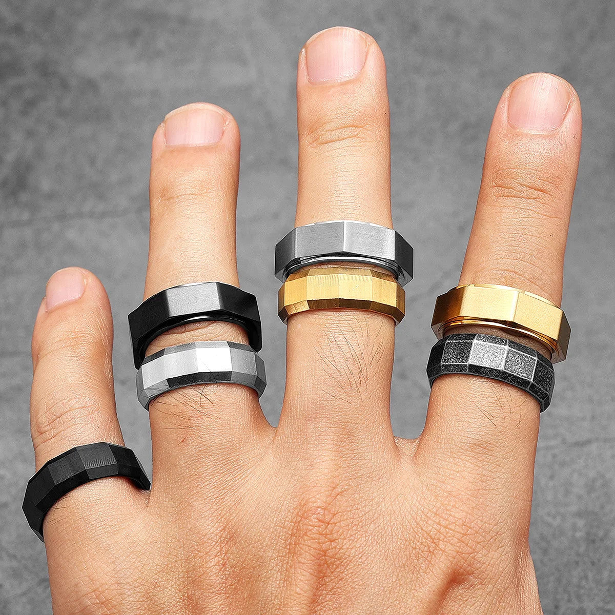 Nuts N Bolts | Solid Stainless Steel Lug Nut Screw Men Streetwear Rings