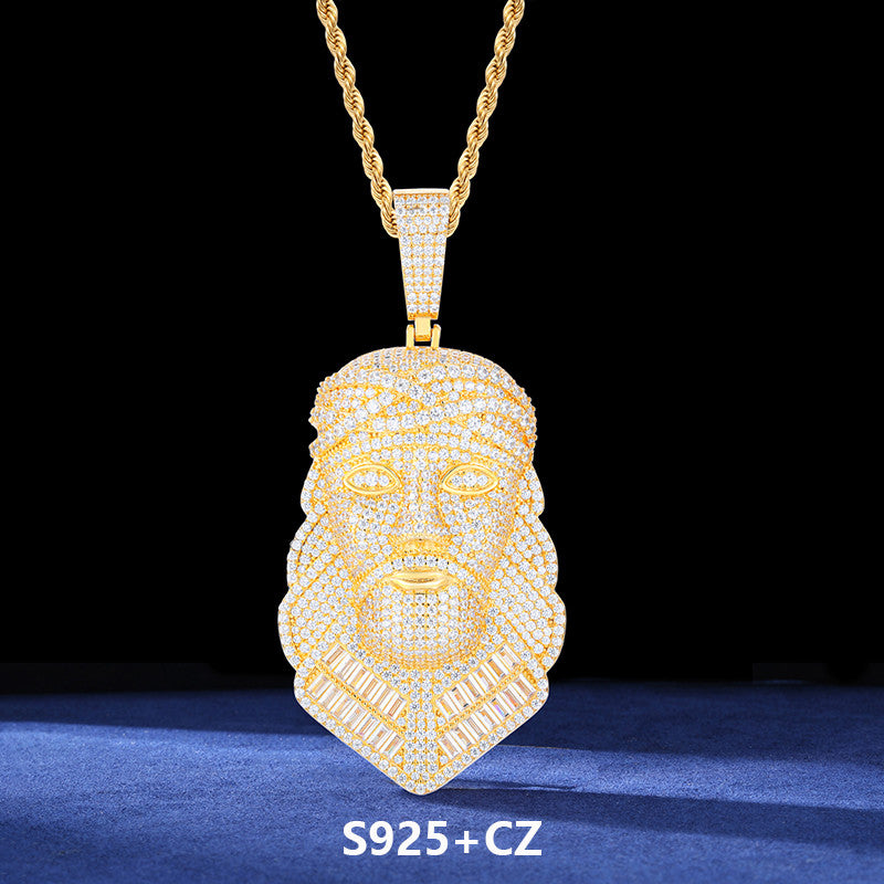 The Righteous One | Solid Sterling Silver Moissanite Diamond Hip Hop Jesus Piece Pendant