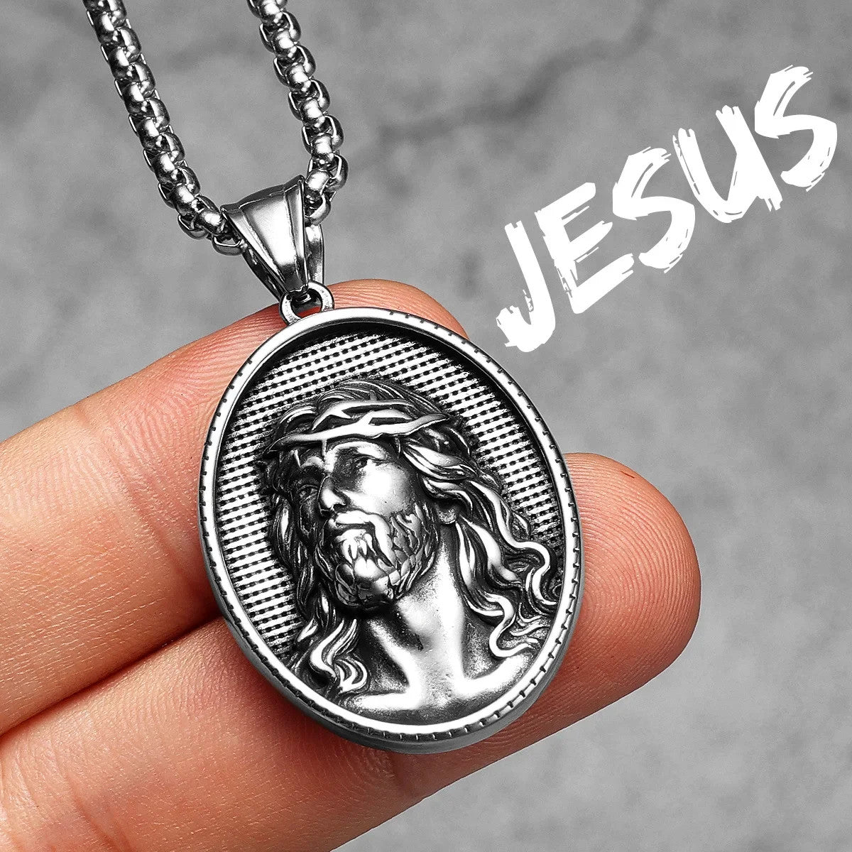 The Christ Collection | Christian Jesus Heart Solid Stainless Steel Spiritual Pendants