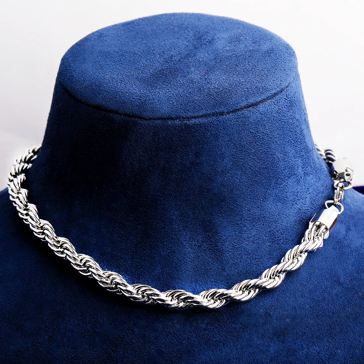 Golden Weave | 8MM Gold Silver Rose Gold Solid Stainless Steel Hip Hop Rope Link Chain