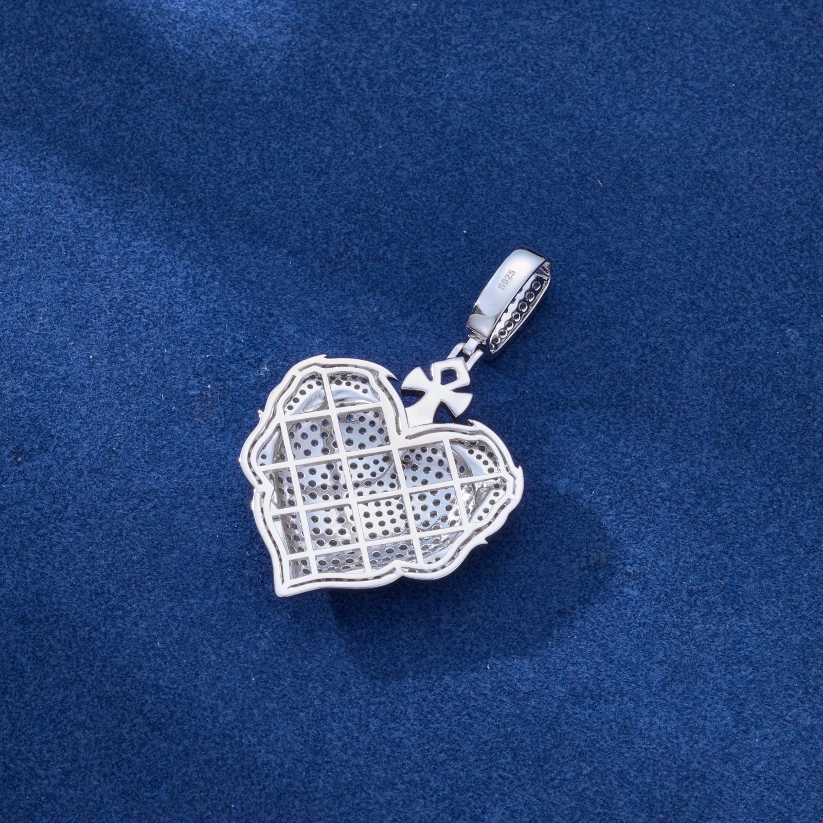 Protected Heart | VVS Moissanite Diamond 925 Silver Ankh Cross Heart Pendant Necklace