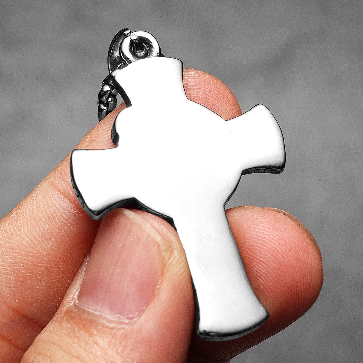 Lion Of Judah | Solid Stainless Steel The King Has Risen Cross Pendant