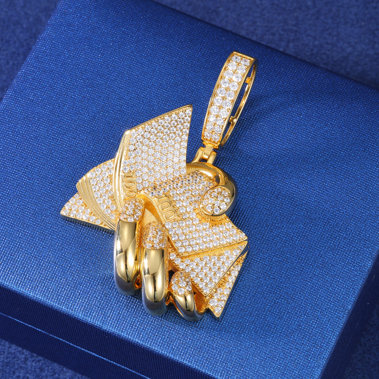 Countin Money All Day | Moissanite Diamond 18k Gold 925 Solid Silver Hip Hop Pendant