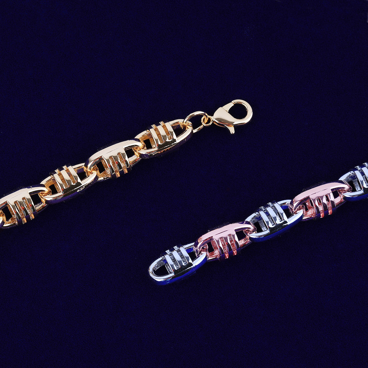 Chain Gang | 24k 925 Silver Rose Gold Luxury Designer Chain Link Hip Hop Bracelet