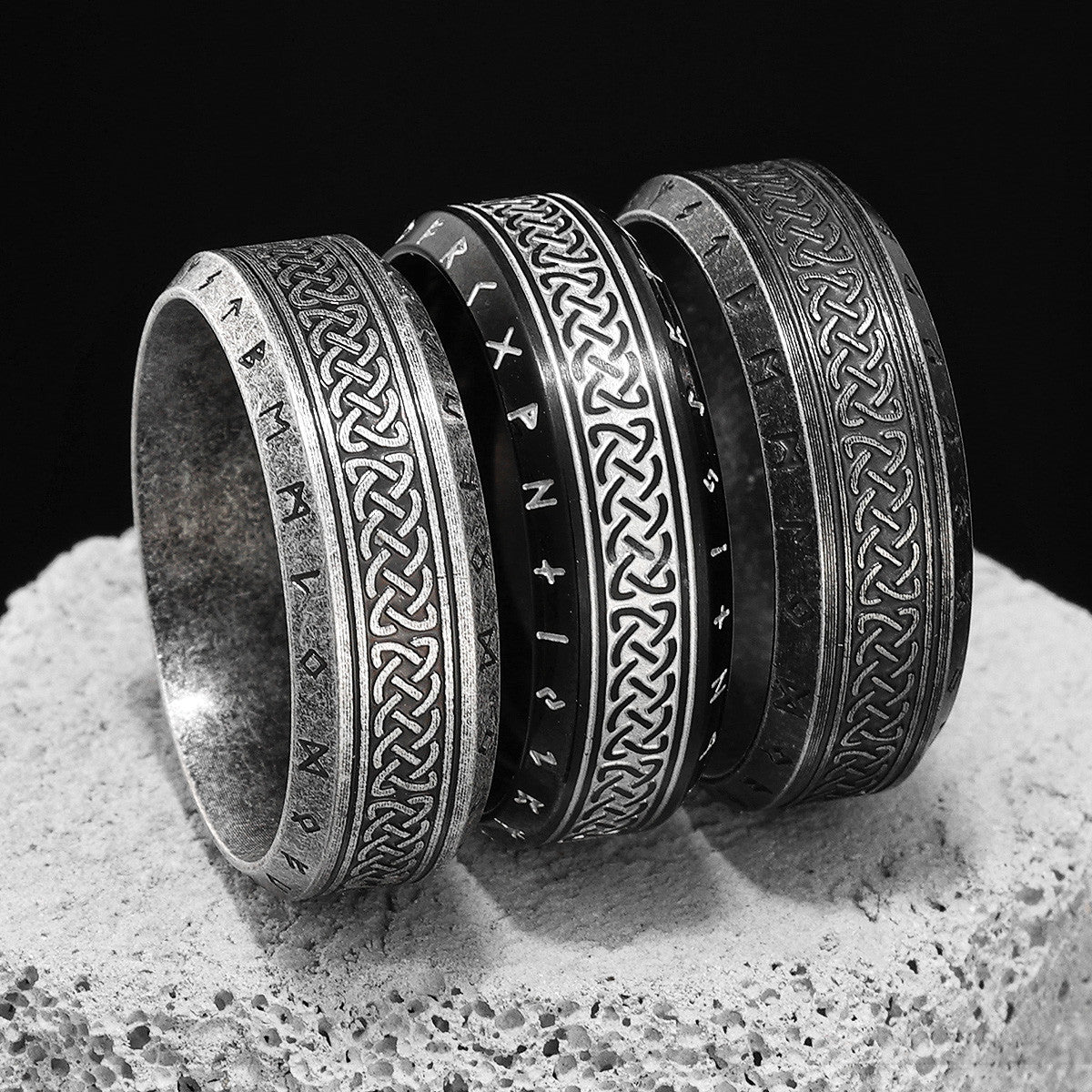 Celtic Knot | Vintage Look Solid Stainless Steel Men's Designer Street Style Rings