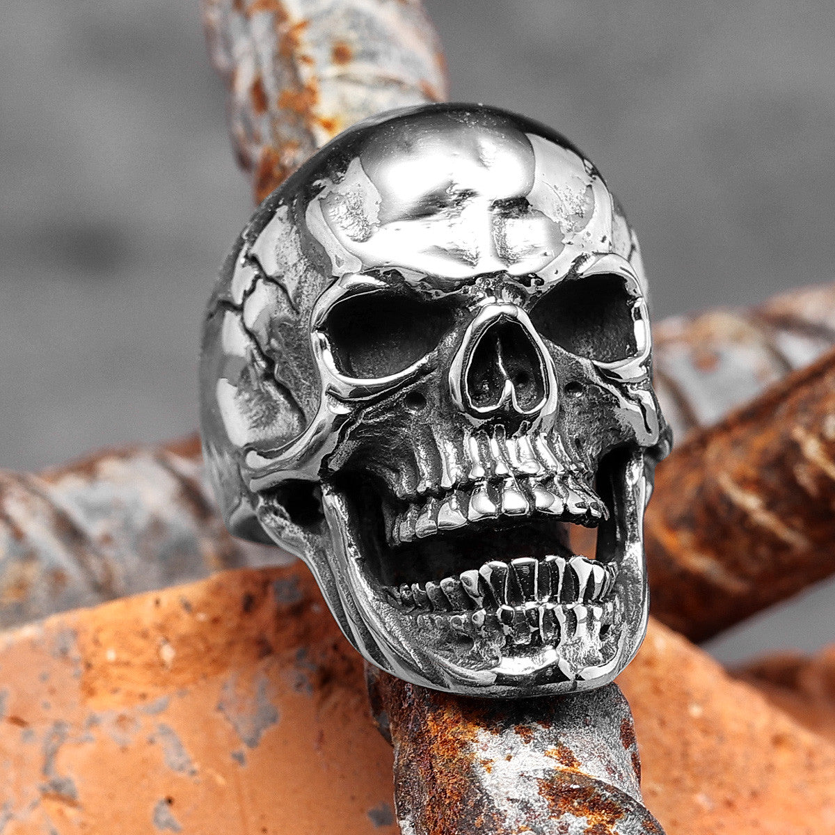 Broken Skull | Vintage Unique Personality Stainless Steel Street Style Hip Hop Rings