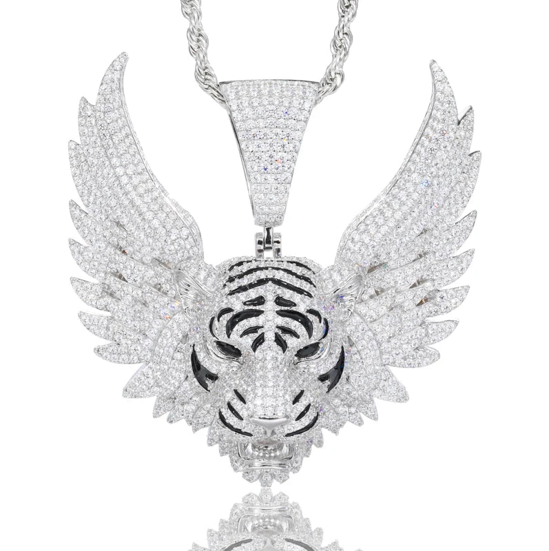 Show Your Stripes | Moissanite Diamond Iced Blinged Out Tiger Winged Hip Hop Pendant