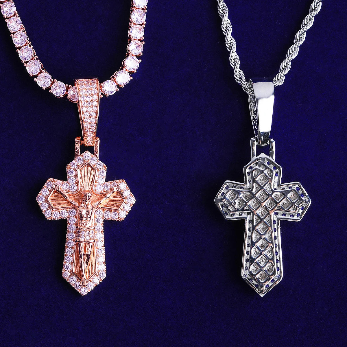 Your Sins | VVS Diamond CZ 5AA+ Jesus Piece Crucifix Hip Hop Pendant Chain