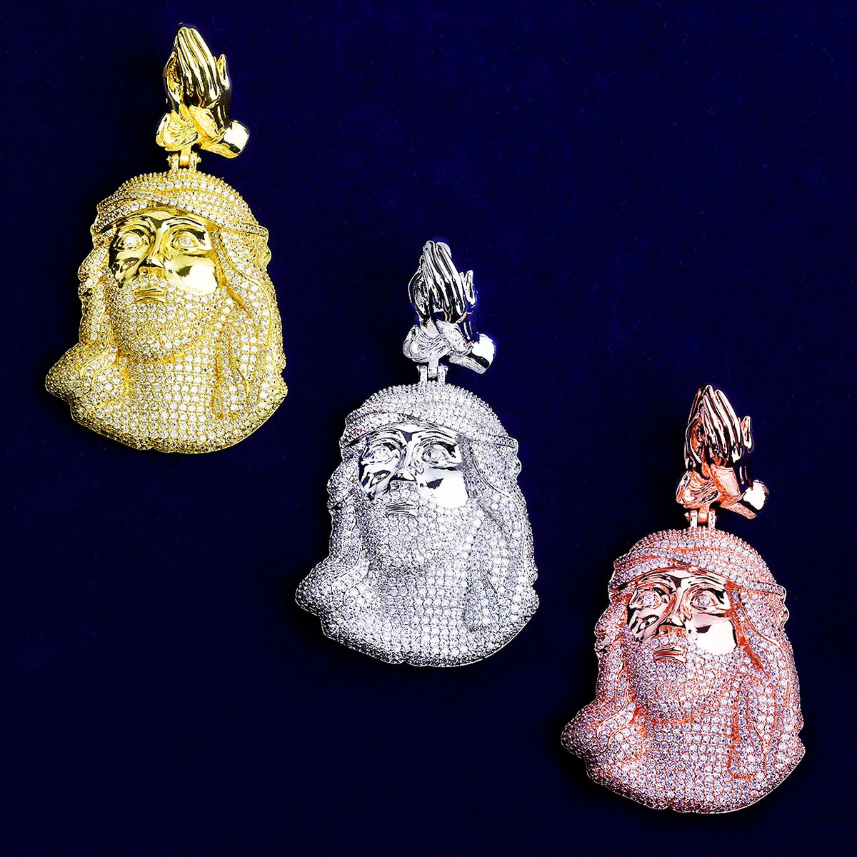 Prayer Power | 5AA+ Luxury VVS Diamond CZ Hip Hop Jesus Piece Pendant