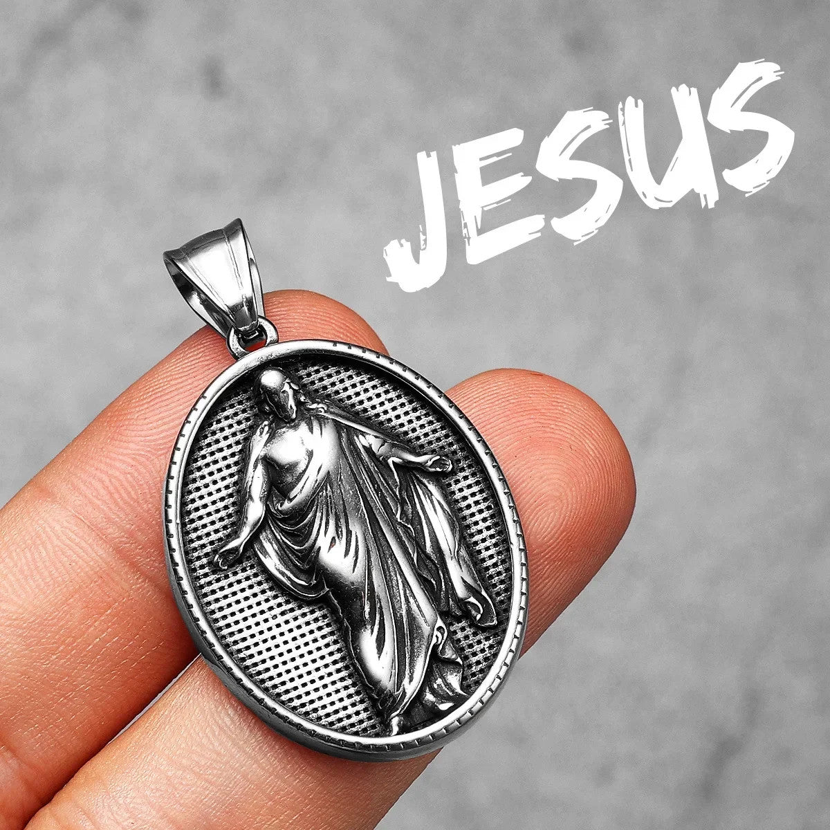 The Christ Collection | Christian Jesus Heart Solid Stainless Steel Spiritual Pendants