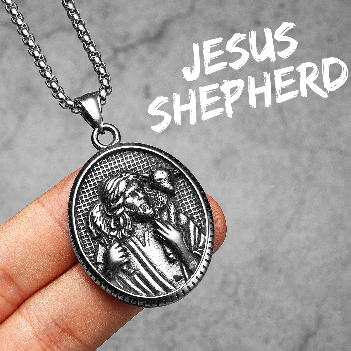 Jesus Heart Collection | 316L No Fade Stainless Steel Men's Spiritual Pendant Chain