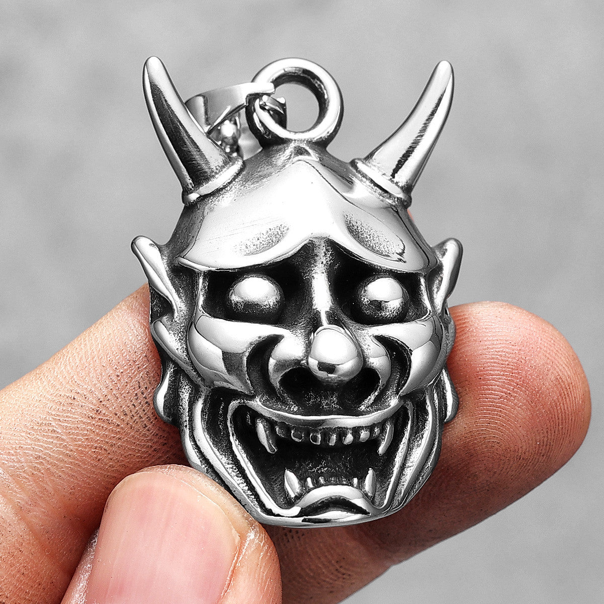 Japanese Yokai Prajna | 316L No Fade Stainless Steel Unique Street Wear Personality Pendant
