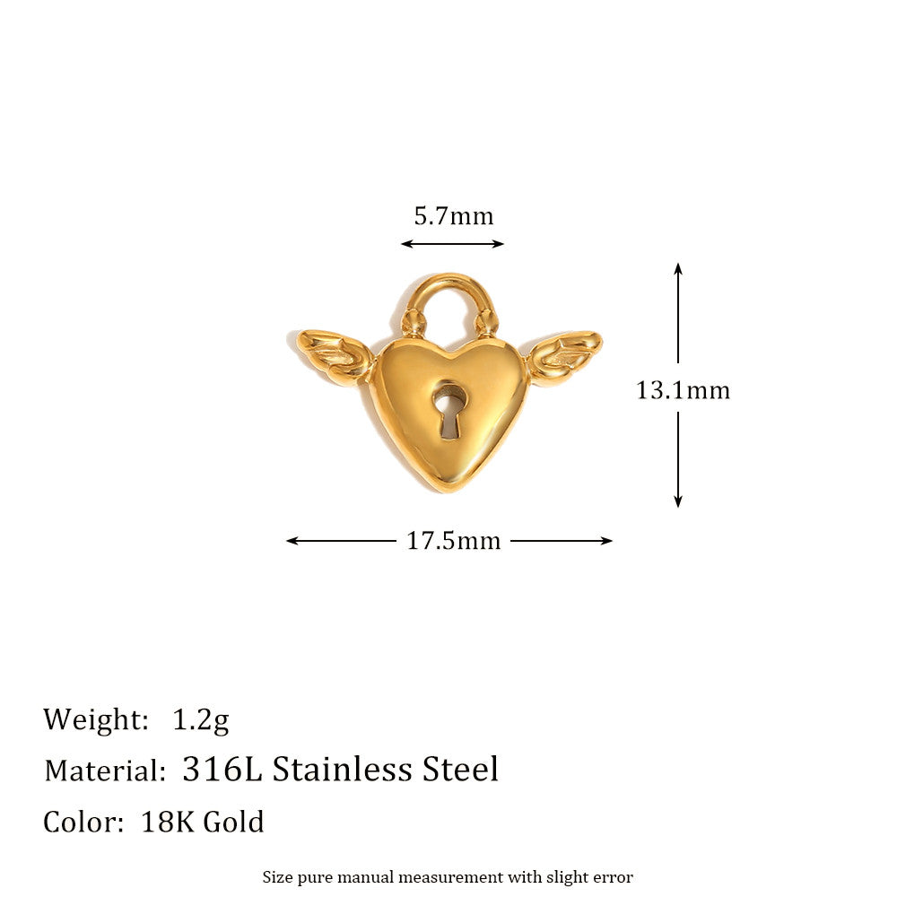 Sea Pearl Flower Heart 18k Gold Stainless Steel Pendants Charm Waterproof Necklaces