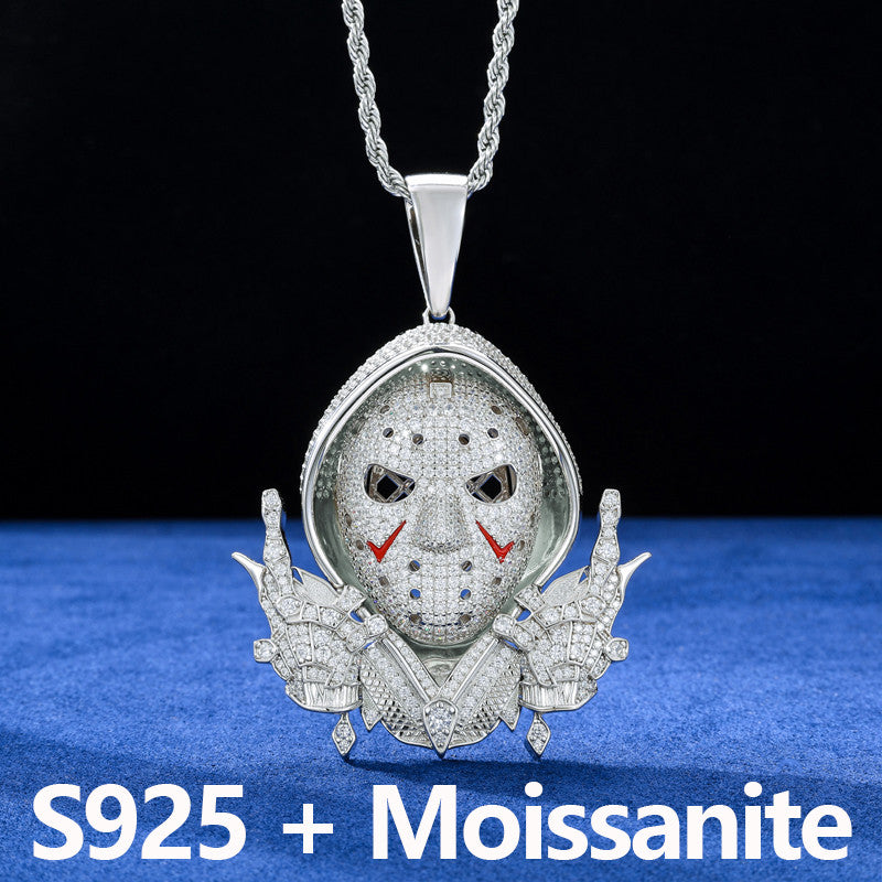 The Retribution | Moissanite Diamond Solid Sterling Silver Iced Blinged Out Pendant