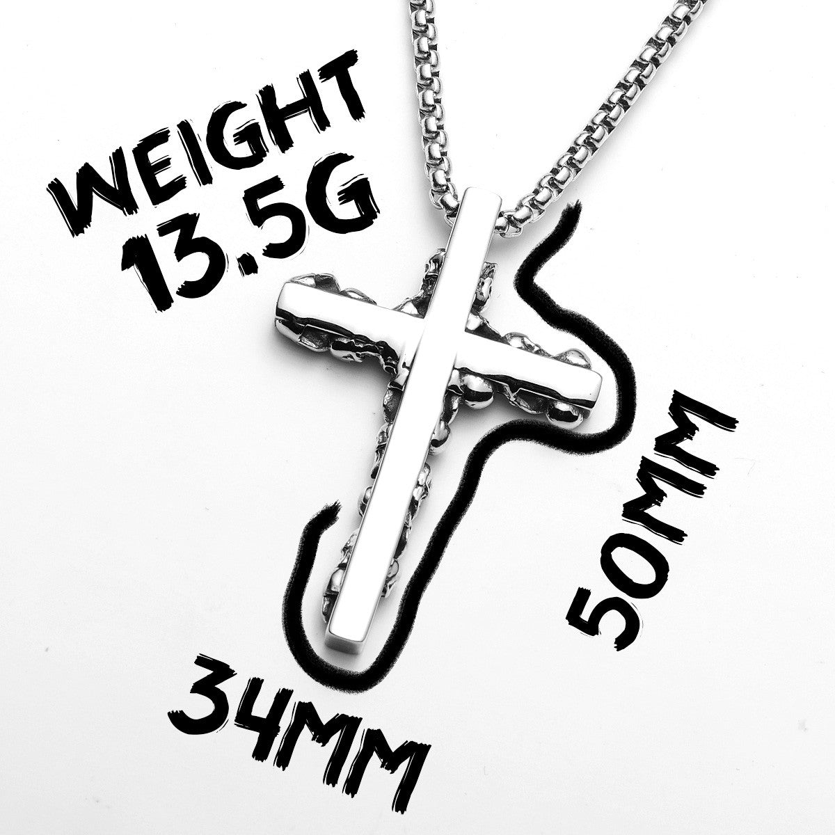 Skull Cross | 316L No Fade Designer Stainless Steel Street Style Cross Pendant