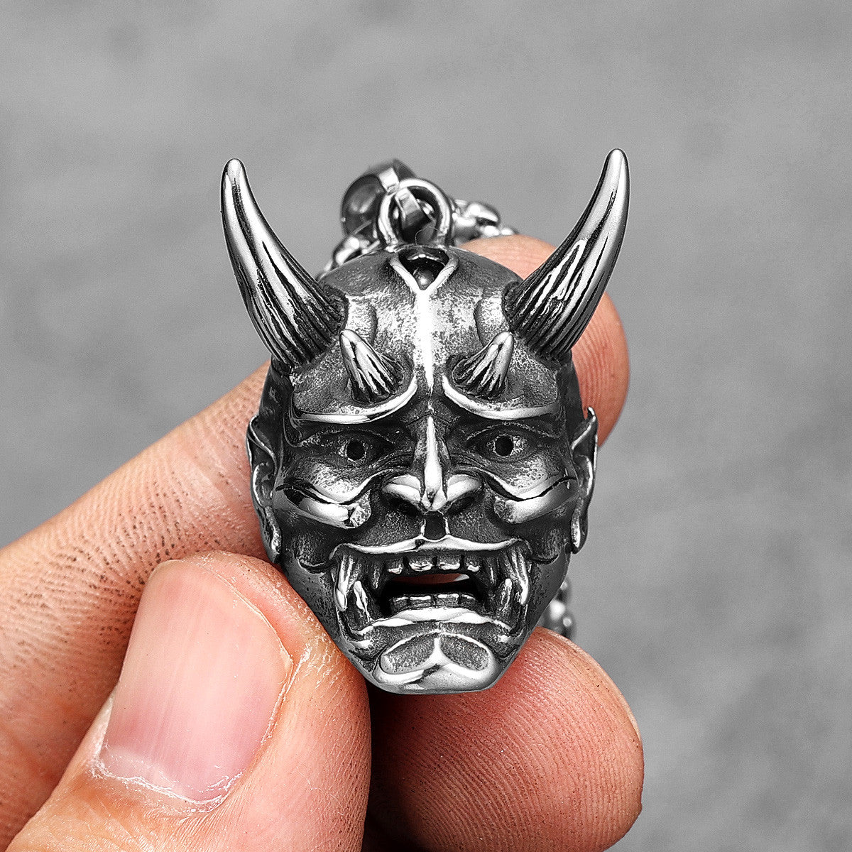 Prajna | Men's Stainless Steel Devil Horns Street Wear Pendant