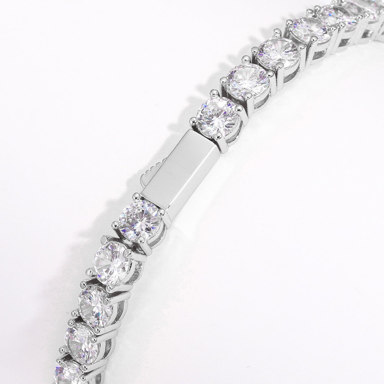 Genuine VVS Diamond Street Wear Casual Flooded Ice Tennis Chain Necklaces Bracelets