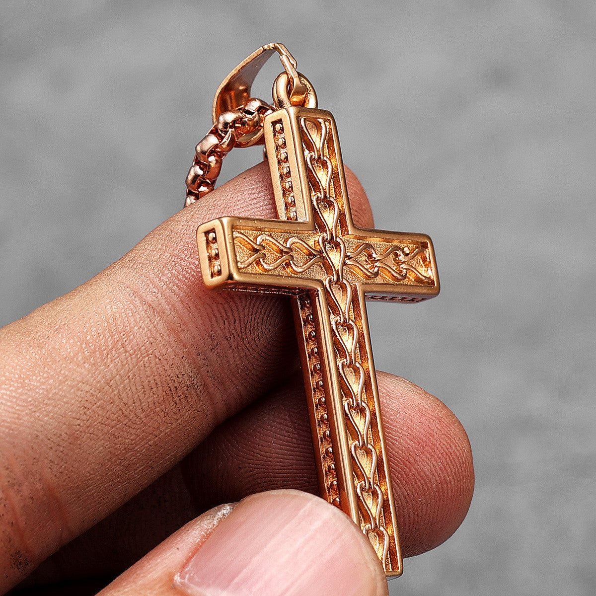 Link Cross | 316L No Fade Muticolor Stainless Steel Hip Hop Street Wear Cross Pendant