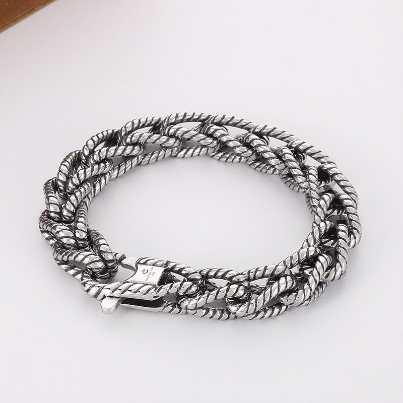 Serpentsteel | No Fade Stainless Steel Coiled Snake Link Street Wear Bracelets
