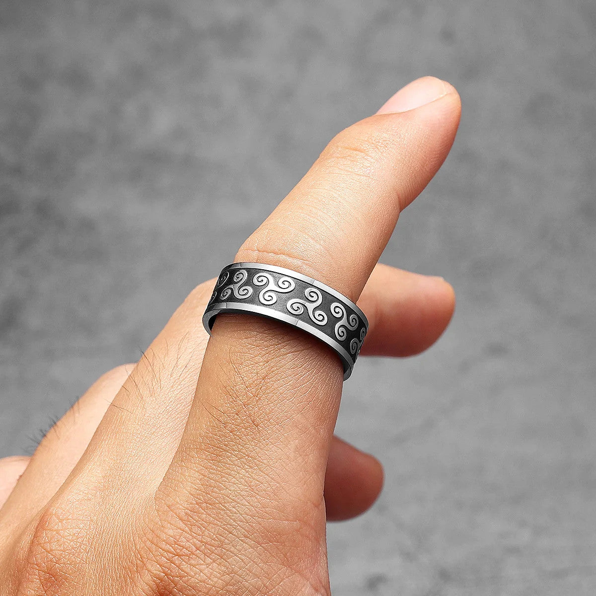 Viking Celtic Knot | Solid Stainless Steel Retro Black Designer Men Rings