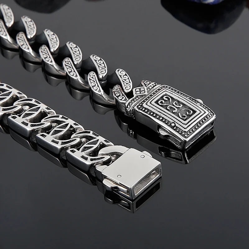 Fearless Guardian | Mens No Fade Stainless Steel Street Rock Totem Bracelet