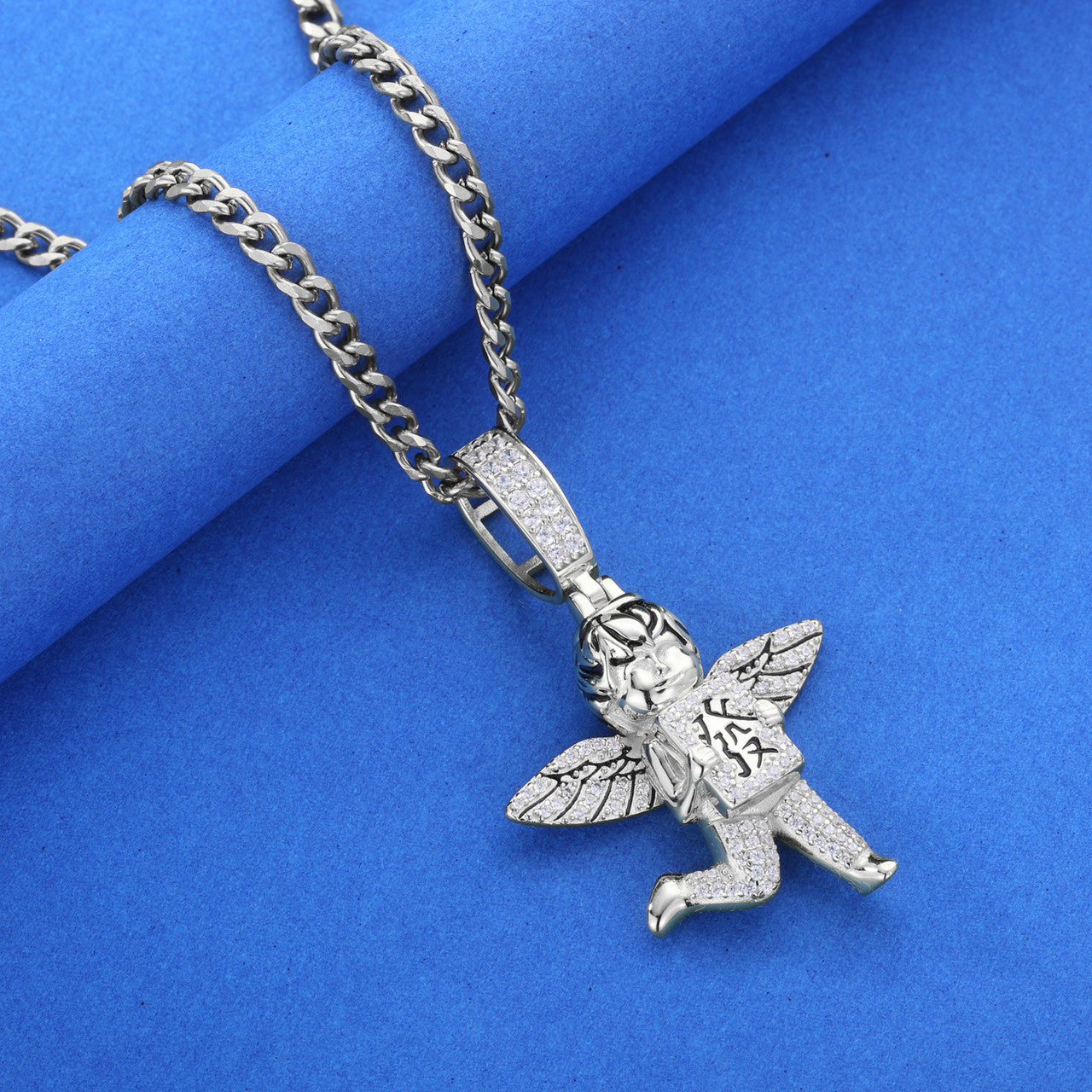 Money Angel | Moissanite Diamond 925 Solid Sterling Silver Hip Hop Good Luck Angel Pendant