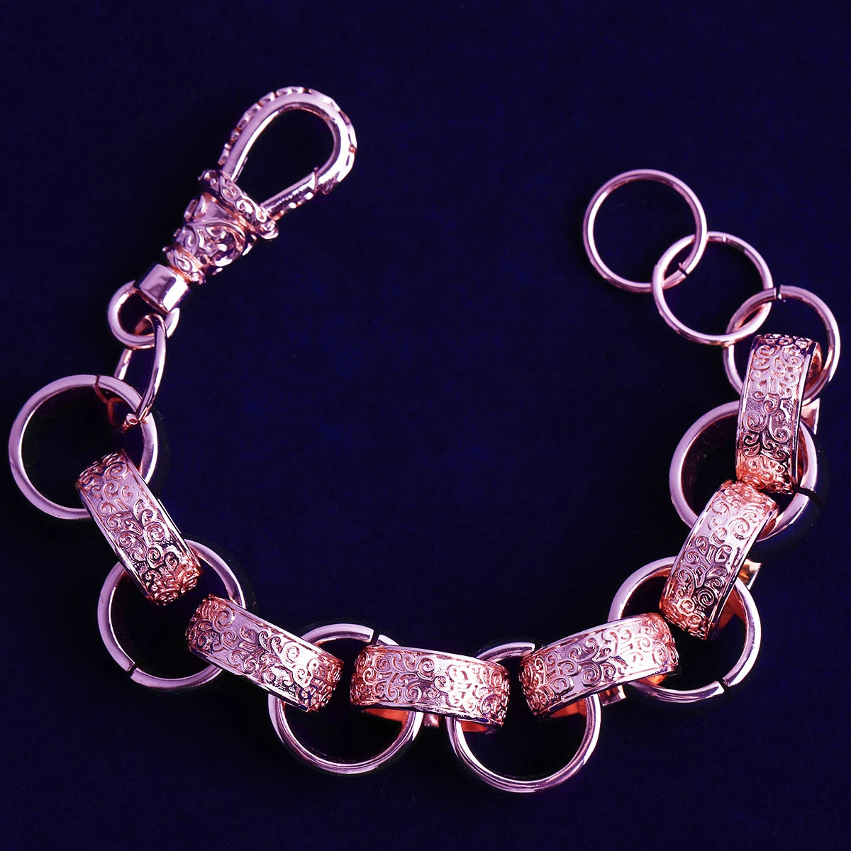 Filigree Chain | 20mm Rolo Link 24k Gold 925 Silver Belcher Clasp Hip Hop Chains