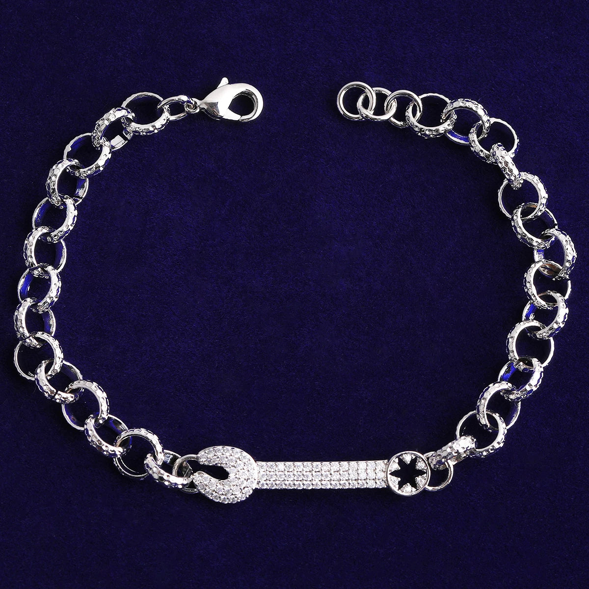 Love Tight | VVS Diamond CZ Iced Bling Out Belcher Wrench Bracelet