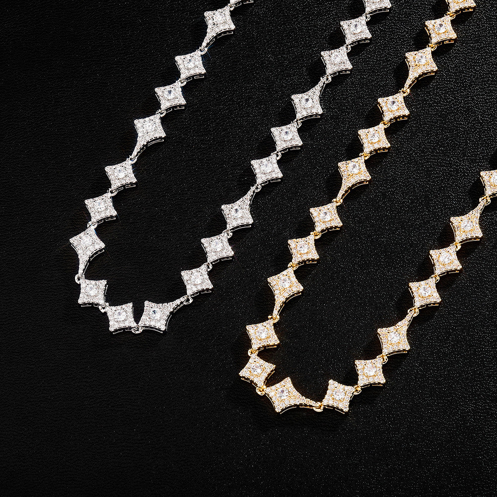 Star Dust | VVS Diamond CZ 10mm Iced Blinged Out Link Chain Necklace