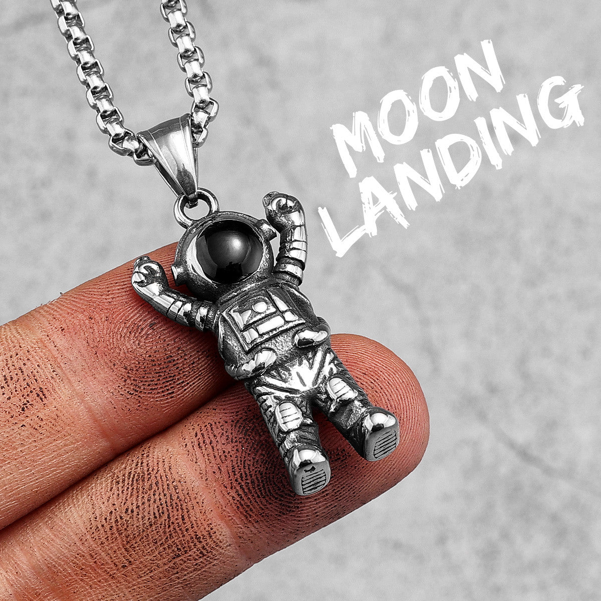 Spaceman | Meditating Astronaut 316L No Fade Stainless Steel Unique Hip Hop Pendant