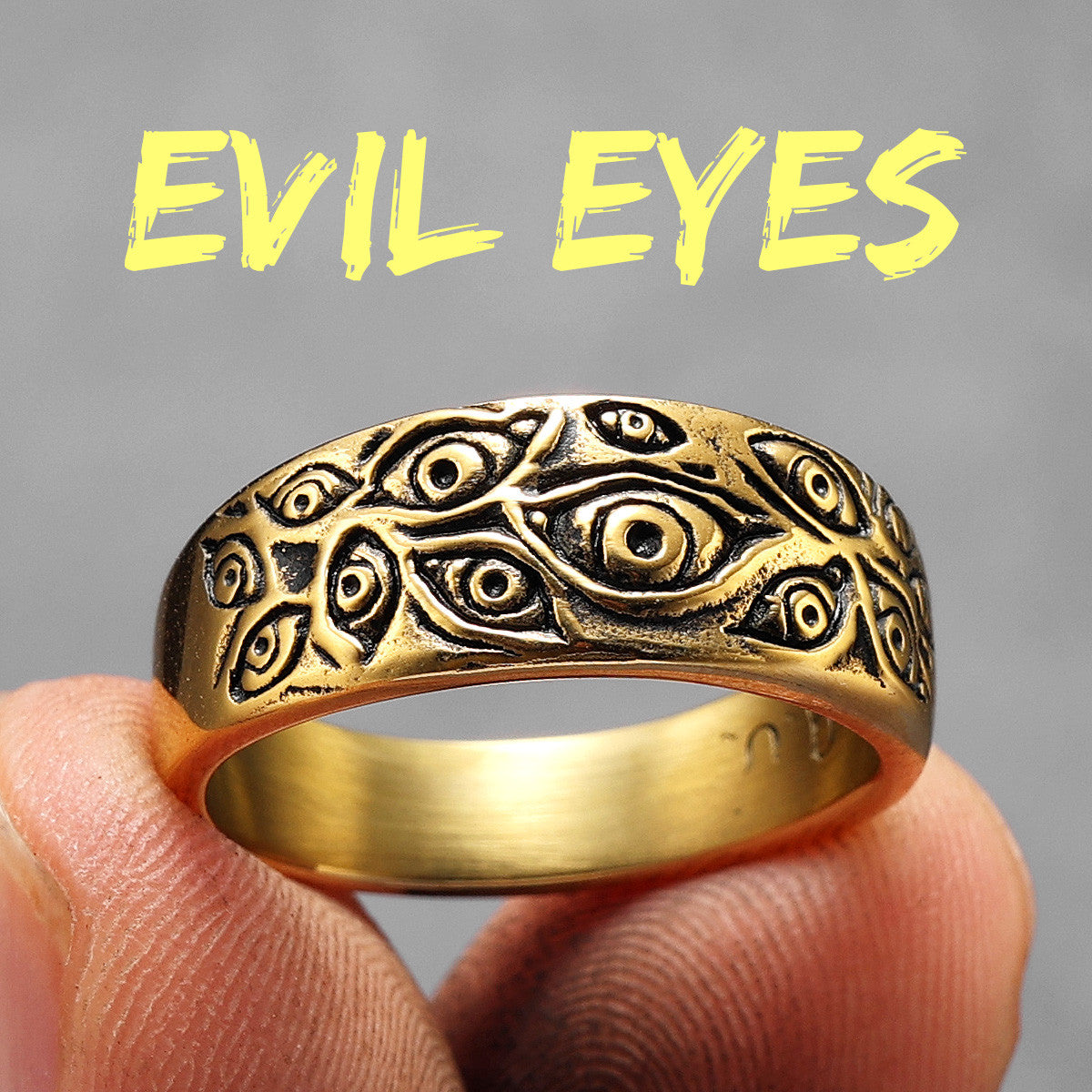 Devil Evil Eye | 316L No Fade Stainless Steel Multi Eyes See All Street Wear Unique Ring