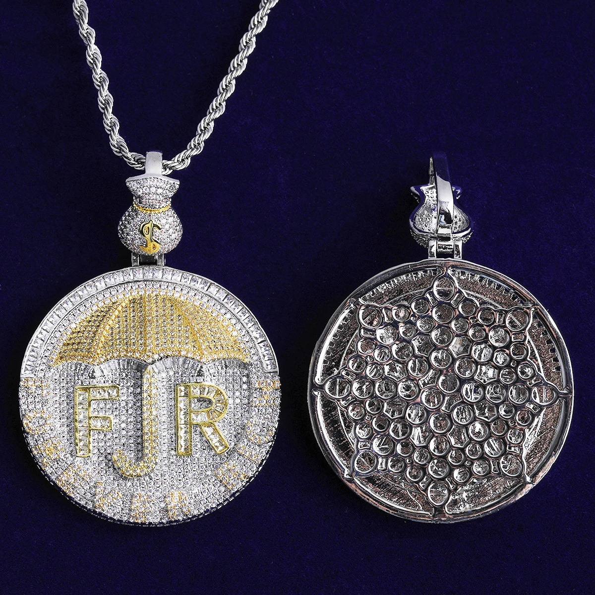 Forever Rich | 5AA+ Fully Jced Blinged Out Umbrella Hip Hop Pendant Chain