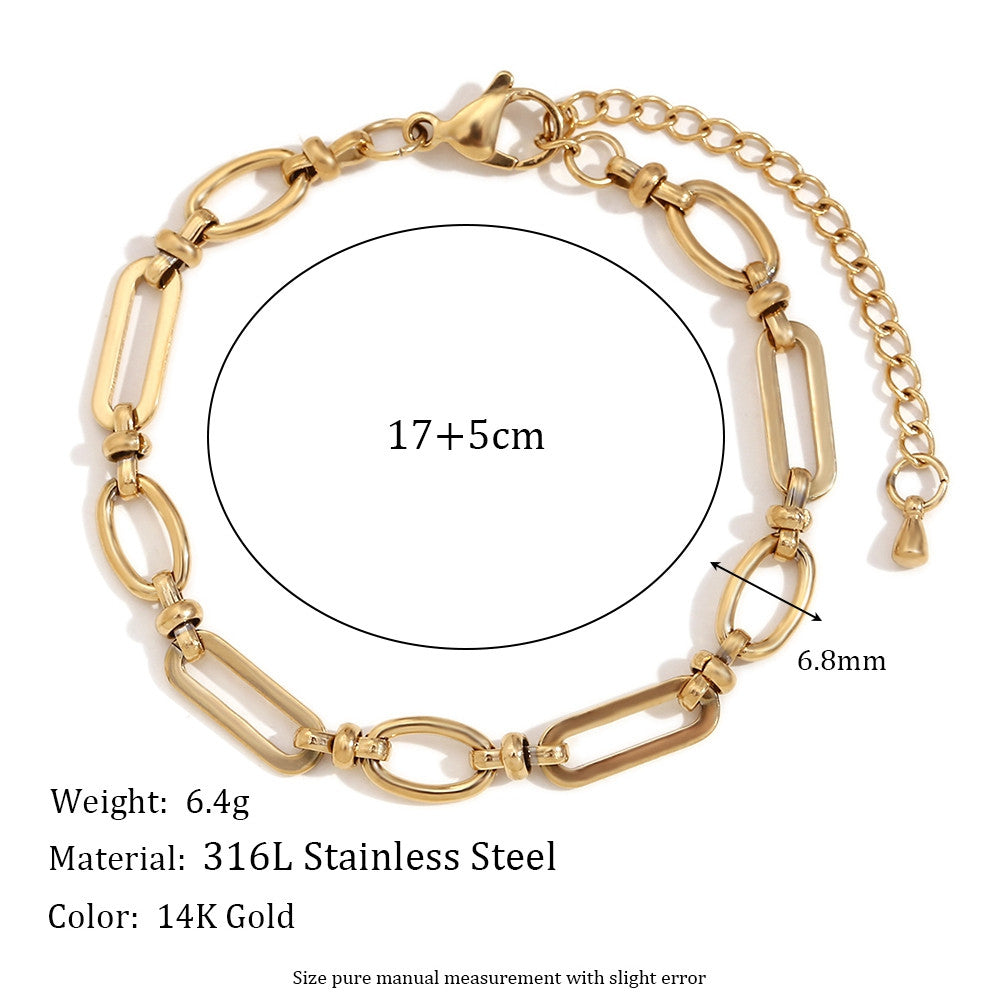 14k Gold Stainless Steel Waterproof 4/6/8/10mm Multi Size Stainless Steel Bow Tie Necklace