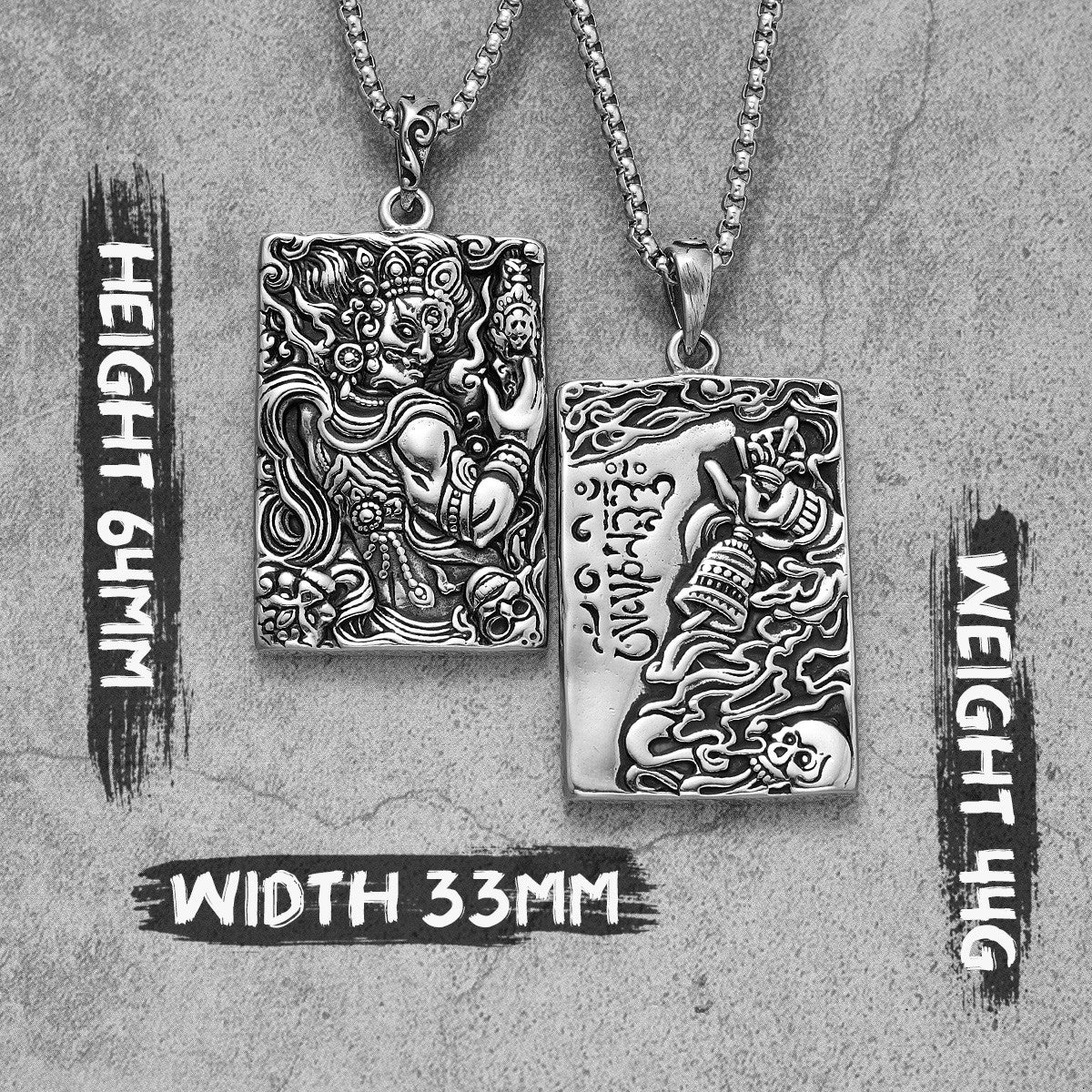 Evil Spirit | 316L No Fade Stainless Steel Buddhism Exorcism Spiritual Ritual Pendants
