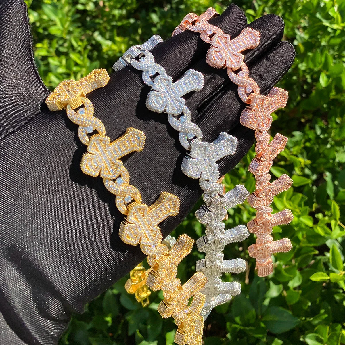 Infinity Passion Chain | VVS Diamond CZ 5AA+ Baguette Stone Cross Chain Necklace