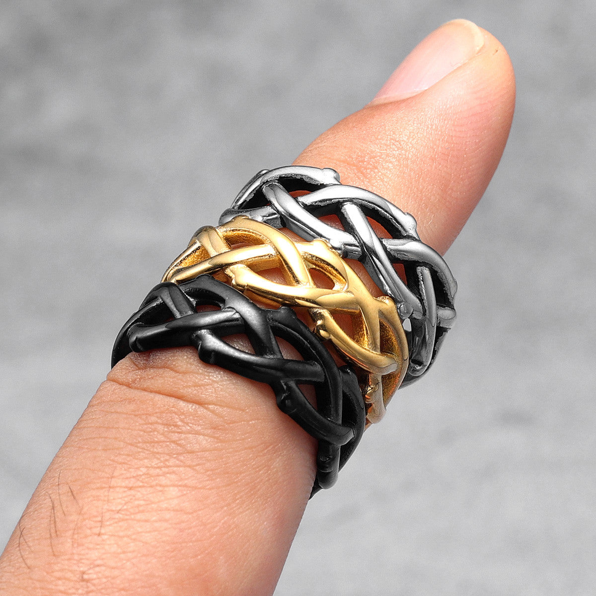 Interwoven Collection | 316L No Fade Stainless Steel Weaving Hollow Luxury Rings
