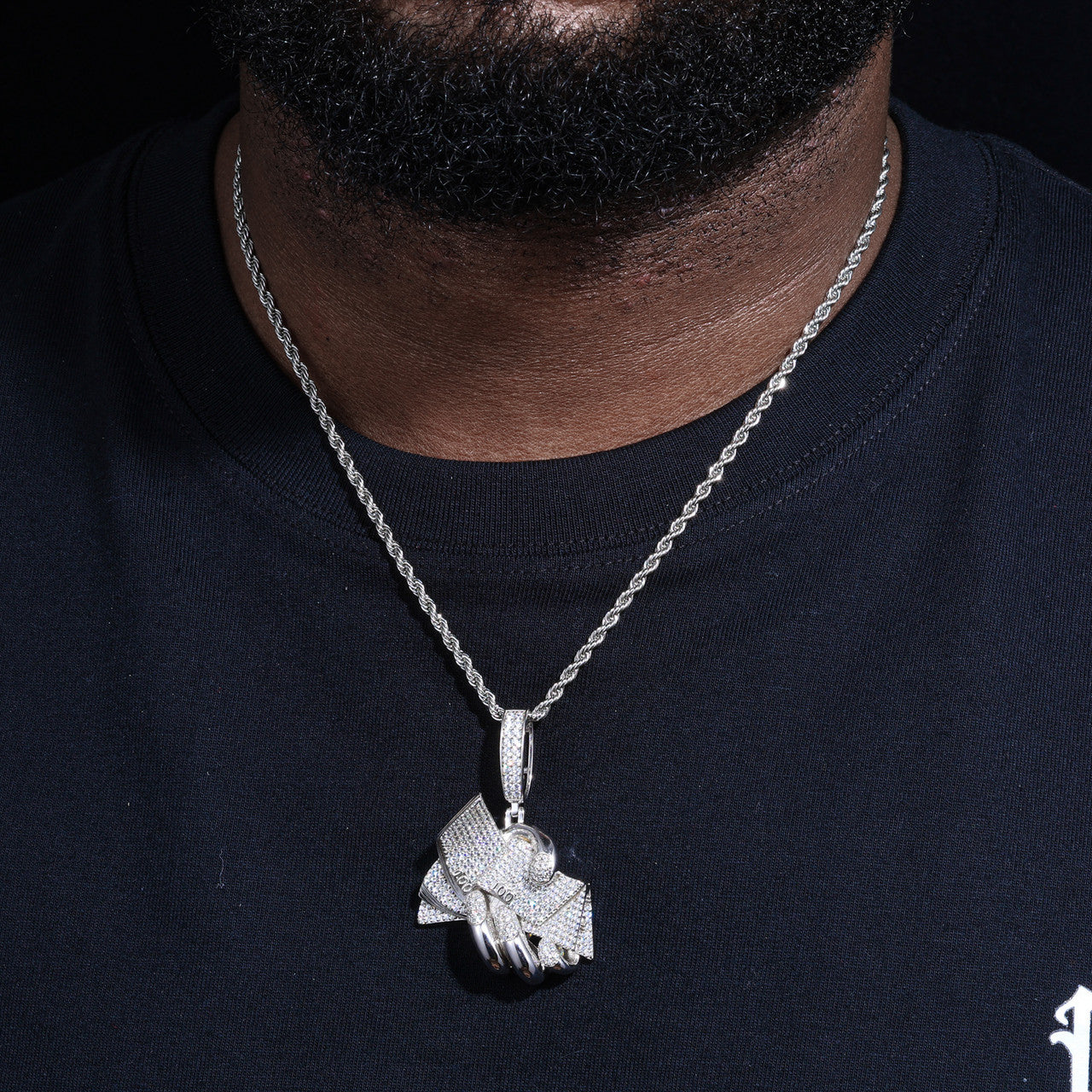 Countin Money All Day | Moissanite Diamond 18k Gold 925 Solid Silver Hip Hop Pendant