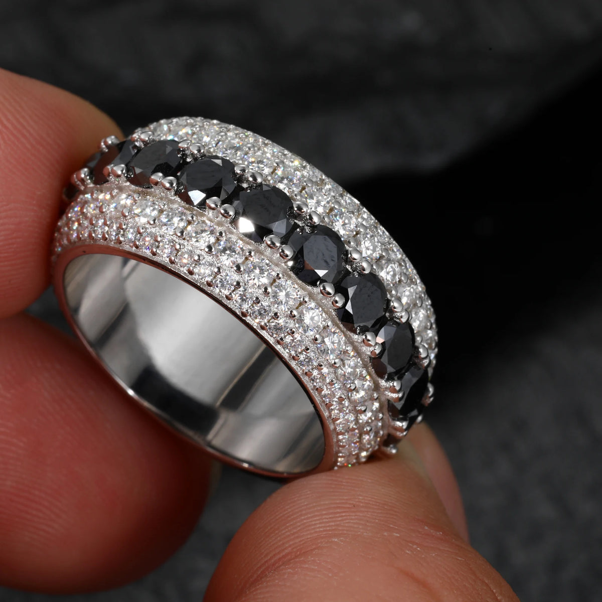 Skunked Ice | VVS Diamond Moissanite Solid 925 Iced Blinged Out Rings