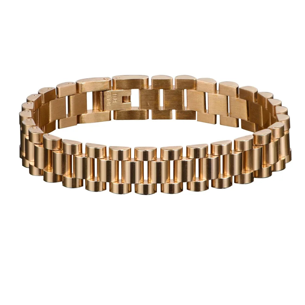 High Stakes | Men's Solid No Fade Stainless Steel Luxury Watch Band Bracelet