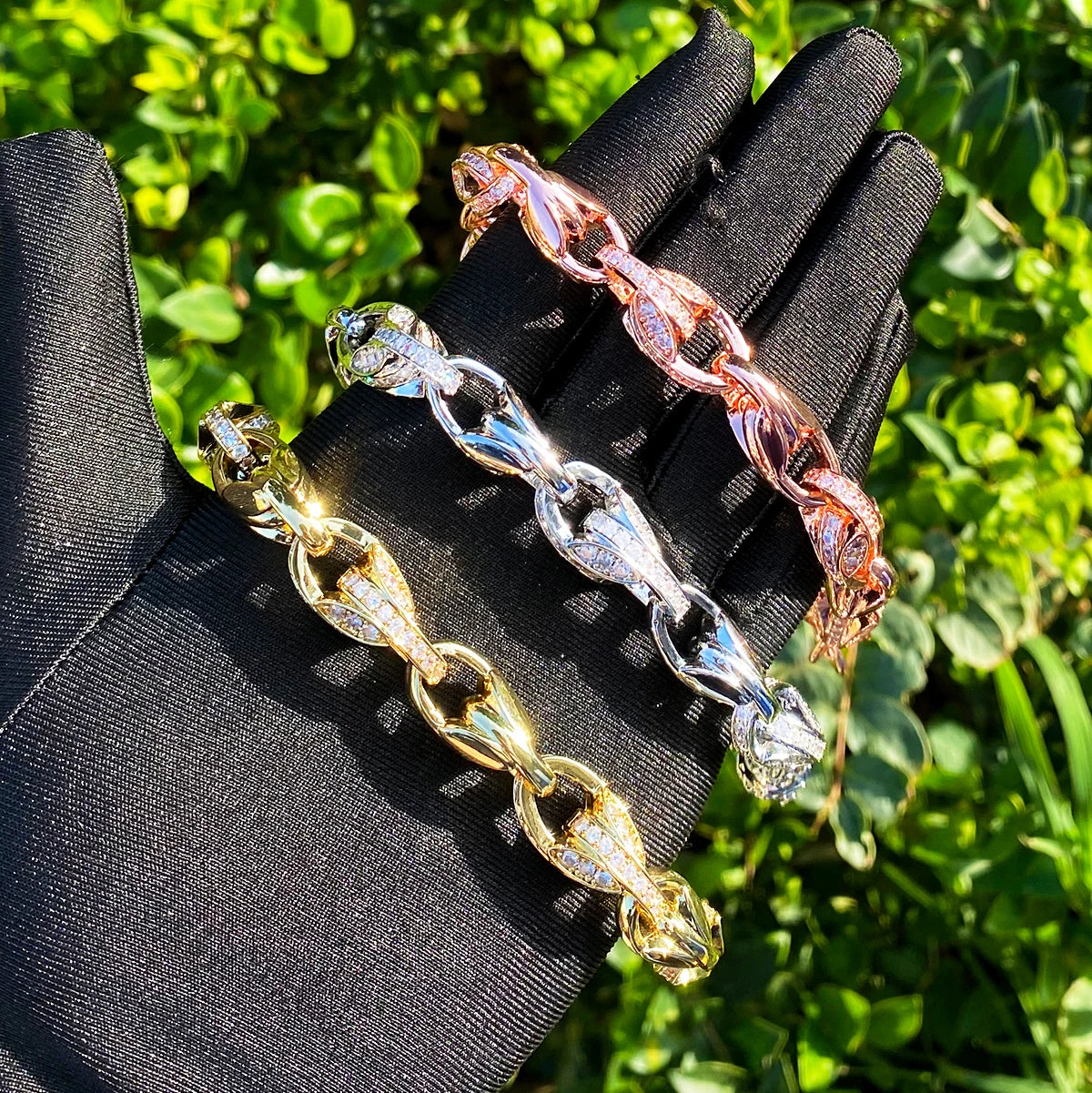 Iced Luxury | Tulip Bulb VVS Diamond CZ Designer Link Hip Hop Bracelet